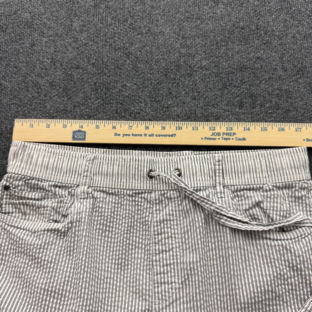 Civil Society Skinny Seersucker Pants Mens XL 36 White Navy Blue Striped READ - Picture 14 of 16